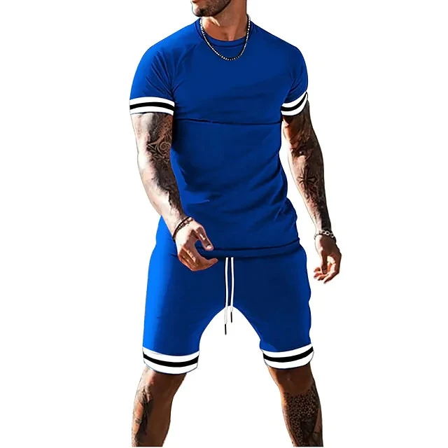 Men Clothing 3D Printed  Shorts and T-Shirt Set Set Short Sleeve 2 Piece Clothing Apparel Sports Designer Casual