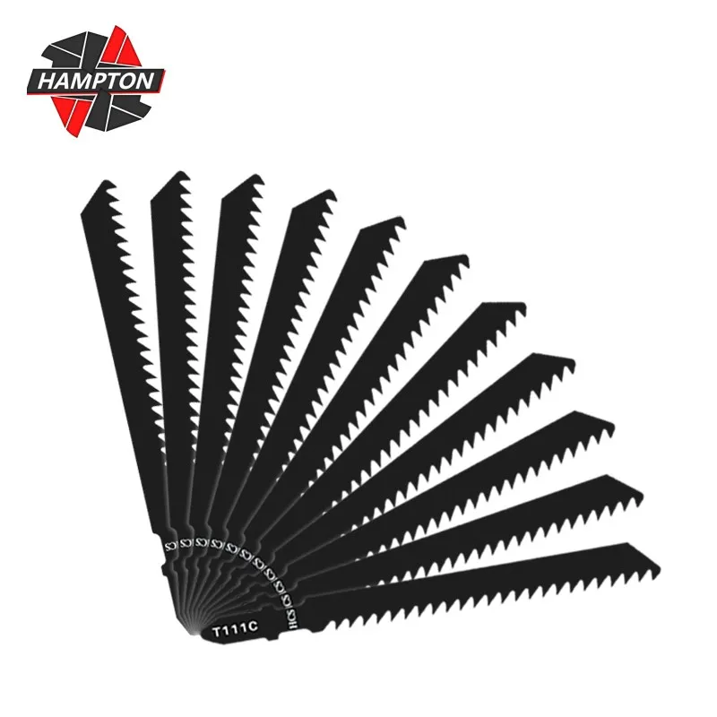 

HAMPTON T111C Jig Saw Blade High Carbon Steel Jigsaw Blade Saber Blades T Shank Reciprocating Saw Blade for Plastic Wood Cutting