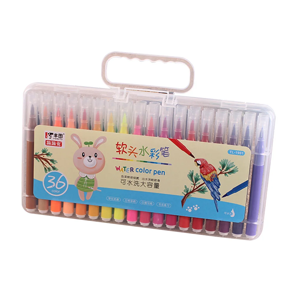 

Pens Watercolor Brush Markersart Marker Color Pencolored Drawing Tip Dual Painting Children Highlighter Real Water Soluble