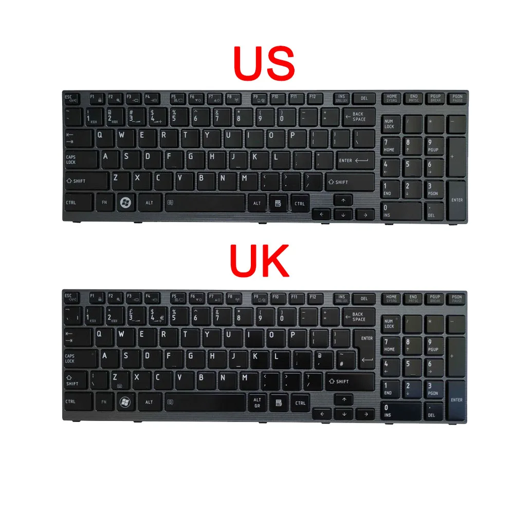 

New For Toshiba Satellite P750 P750D P755 P755D P770 P770D P775 P775D For Qosmio X770 X775 Laptop US/UK Keyboard