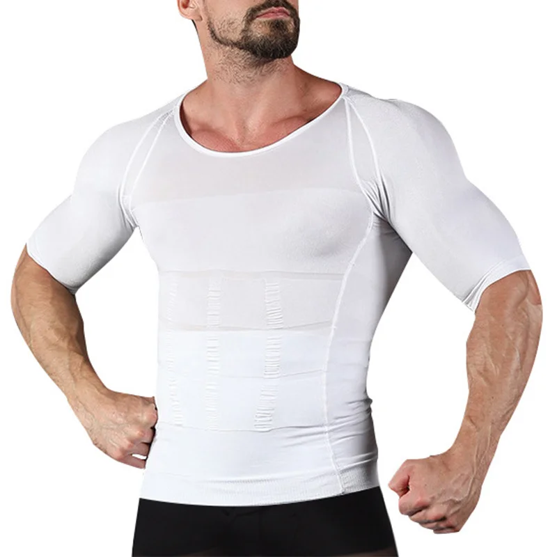 

Men Slimming Shapewear Body Shaper Modeling TShirt Slim Vest Fat Burning Belly Abdomen Compression Chest Tummy Corset T-Shirts