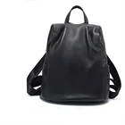 Женский рюкзак с защитой от кражи из 100% натуральной кожи, черная Дорожная сумка, большой школьный ранец для девочек, Модный женский рюкзак для ноутбука
