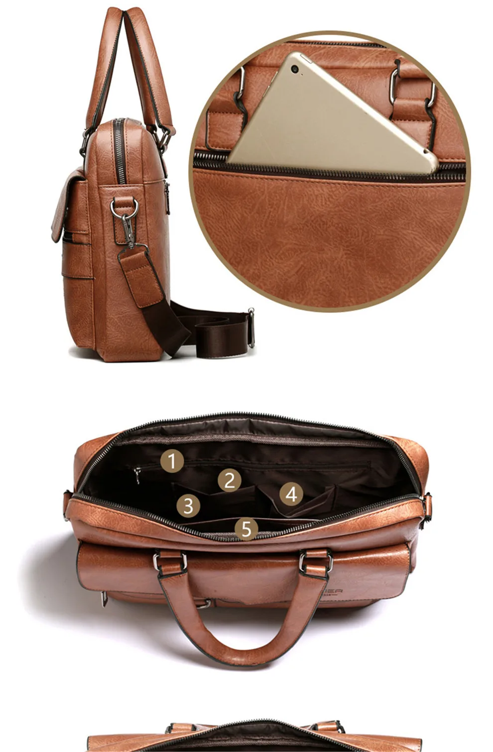 WEIXIER Men's Bag Shoulder Bags Men briefcase messenger bag Handbags 14'' laptop bag men's briefcases office business totes bag