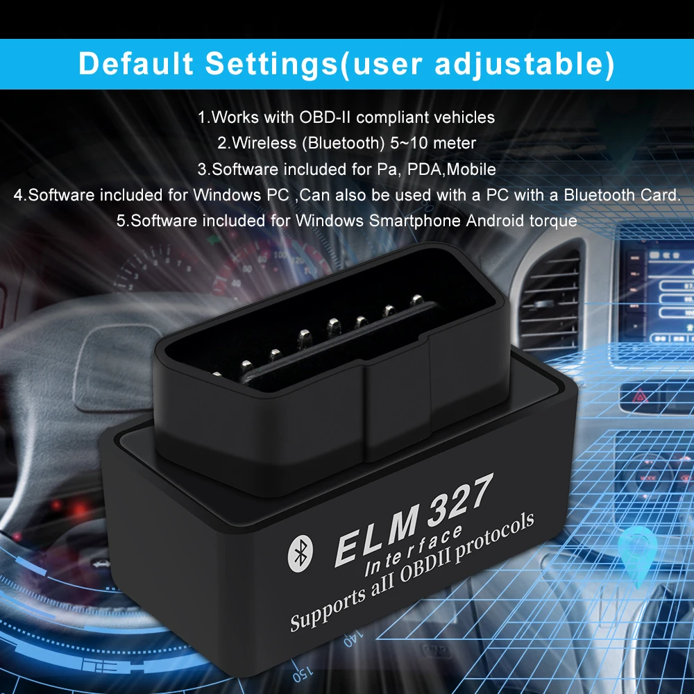 Мини-сканер кодов Vgate V 2 1 ELM 327 Bluetooth Scan OBD2 / OBDII ELM327 V2.1 адаптер BT по заводской цене |
