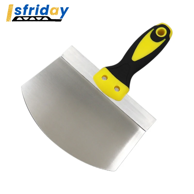 

Stainless Steel Putty Knife Wall Paint Plaster Trowel Arc Ash Shovel Paint Feed Filling Scraper Blade Spatula Construction Tool