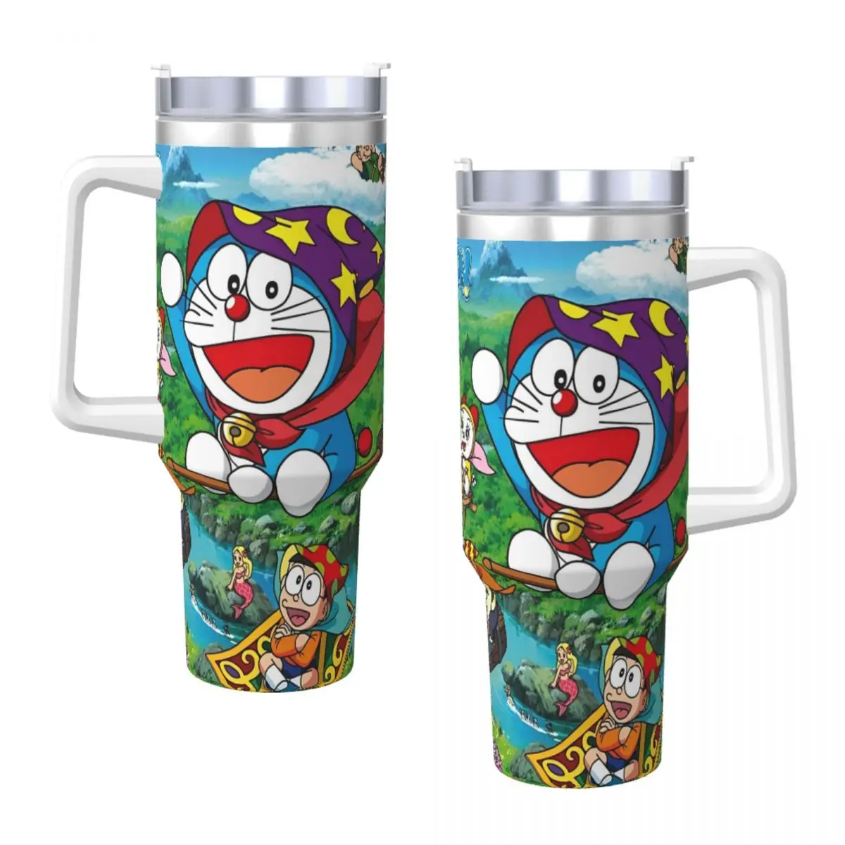 Мультяшная чашка D-Doraemon из нержавеющей стали дорожная кофейная кружка с