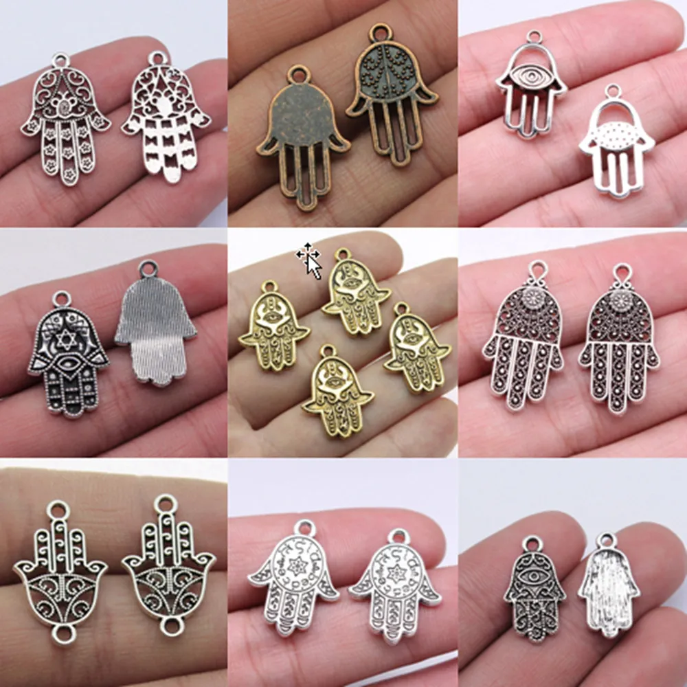 Jewelry Findings Components Hamsa Hand Charms For Bracelets Charm Pendant