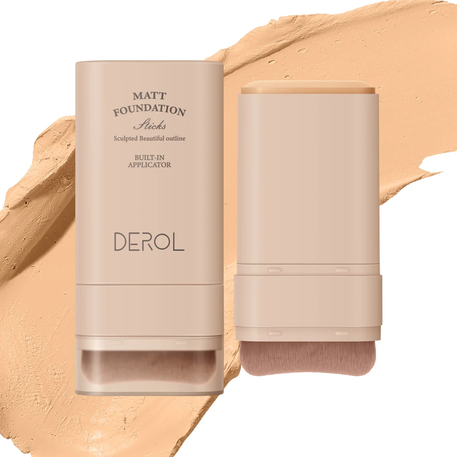 Фото DEROL Eraser Foundation Stick с кистью для макияжа №2