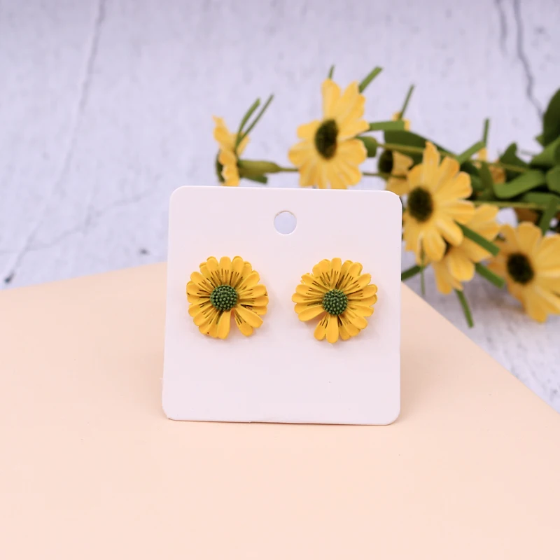 

5x5cm White Earring Packing Card Blank Paper Jewelry Display Cards Label Ear Studs Gift Card Holder Personalized 100pcs/lot