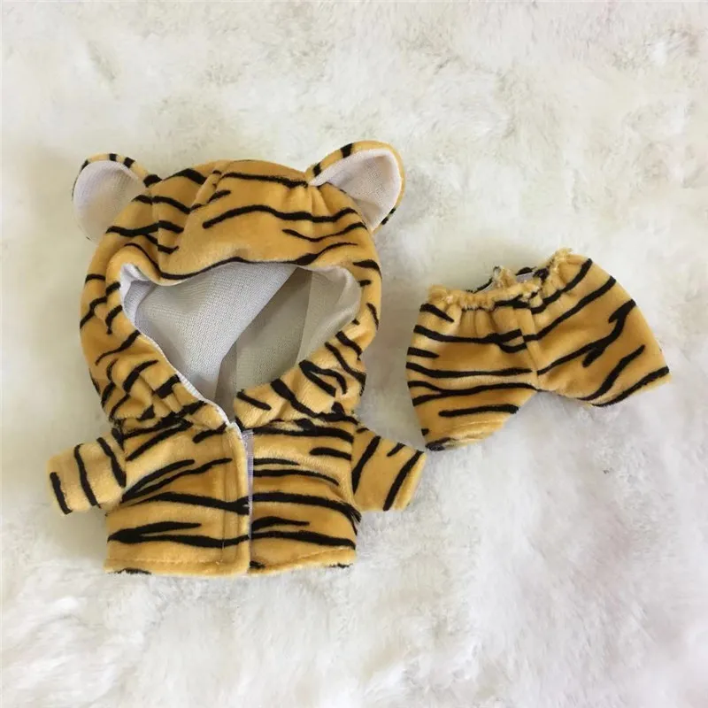 Latest 20cm doll Clothes for the year of Tiger Cos Suit Apron Kpop EXO 20cm Plush Dolls Outfit DIY Toys Baby Doll's Accessories images - 6