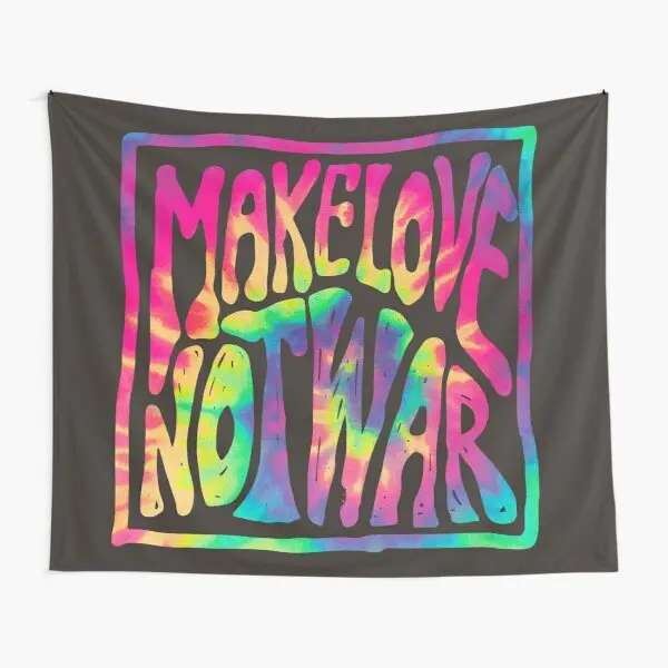 

Гобелен с краской «Make Love Not War», подвесной коврик для украшения спальни, путешествий, настенное полотенце для комнаты, цветное одеяло для йог...