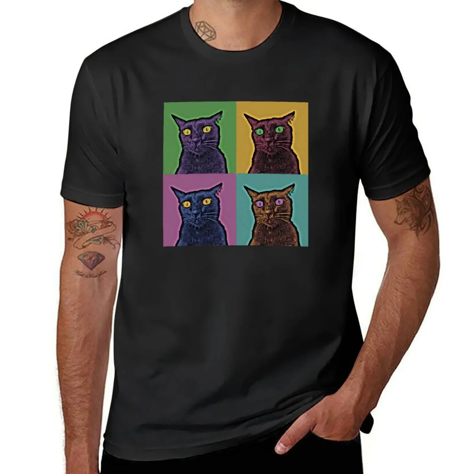 Футболка с надписью Andy Warhol Cat блузка футболки на заказ мужские