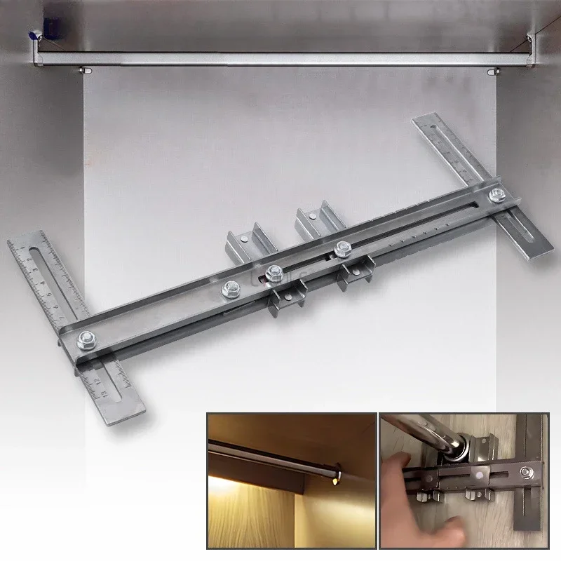 Вешалка для гардероба линейка установки штанги регулируемая ручная из