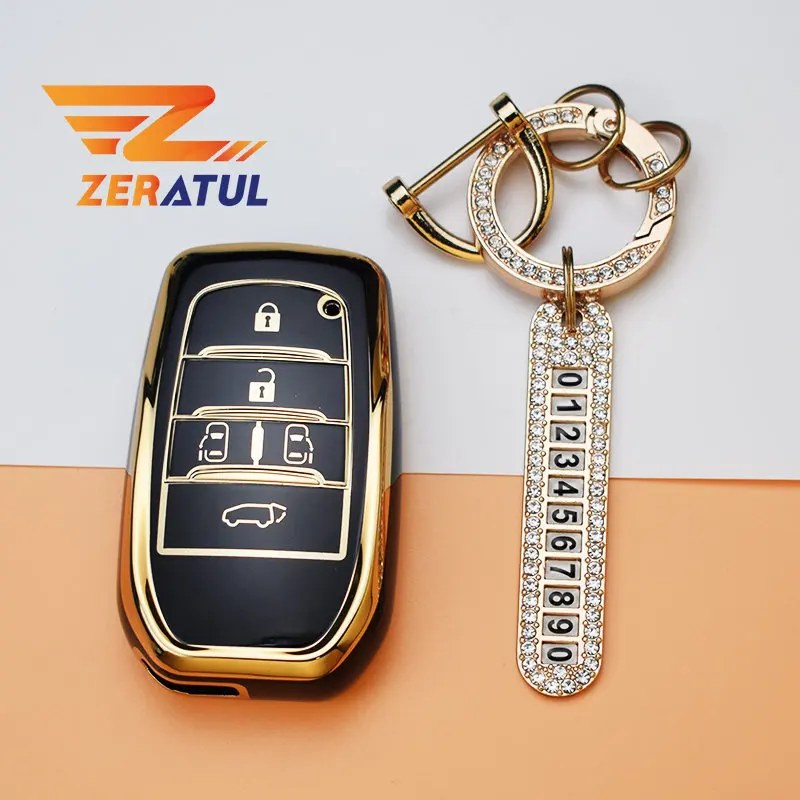 

Чехол для смарт-ключа для Toyota Alphard VELLFIRE 2012 PREVIA 2018, 5 кнопок