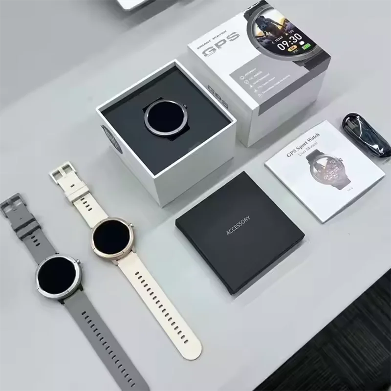 FIDI GPS 6-Satellites Смарт-часы 1,32-дюймовый HD AMOLED-дисплей Встроенный GPS Bluetooth Телефонные звонки Спортивные водонепроницаемые умные часы 5ATM (art.: 3920d0560a389) - 3920d0560a389