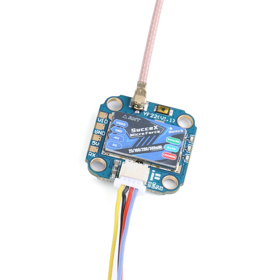 

IFlight SucceX Micro Force 5,8 ГГц 300 мВт VTX Регулируемый монтажный Рисунок 16*16 мм для FPV гоночного дрона набор запасных частей