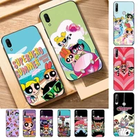 bandai cute cartoon powerpuff girls phone case for huawei y 6 9 7 5 8s prime 2019 2018 enjoy 7 plus
