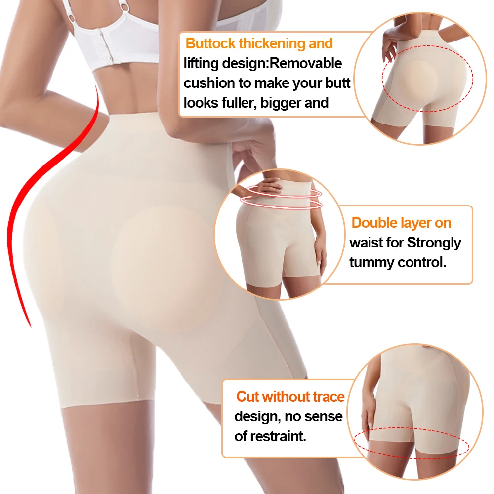 NINGMI  Hip Enhancer Body Shaper Push Up Panties Butt Lifter Shapewear Hip Shapewear Seamless Hip Pads Fake Booty