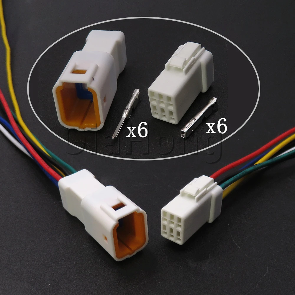 Автомобильные запчасти 06T-JWPF-VSLE-D 06R-JWPF-VSLE-D, 6 способов, маленькая электрическая Проводная розетка, автомобильный герметичный разъем, 1 комплект
