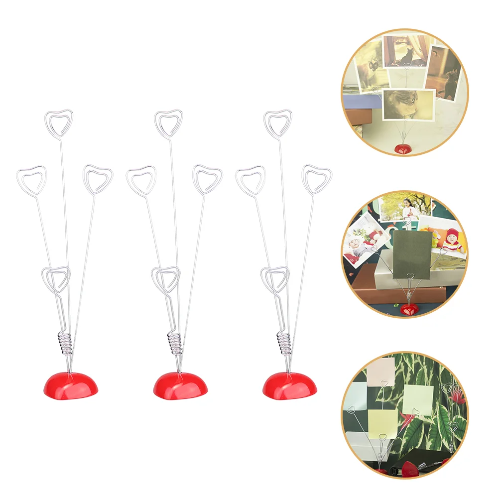 

3pcs Memo Clips Resin Note Holders Wedding Party Table Number Holder Clips