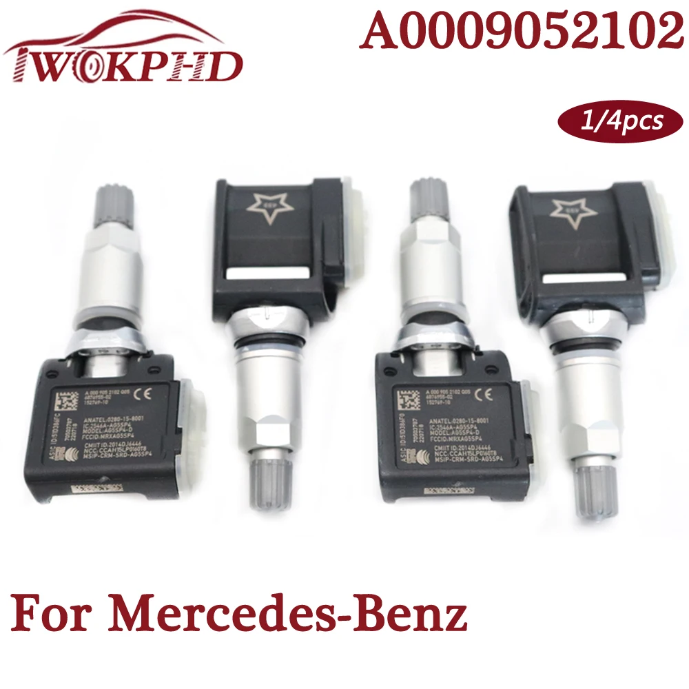 1/4 шт. A0009052102 для BMW 5-Series G30 7-Series G11 X3 X4 X6 X7 Для Mercedes-Benz A E GLE-Class 433 МГц TPMS датчик 36106887140