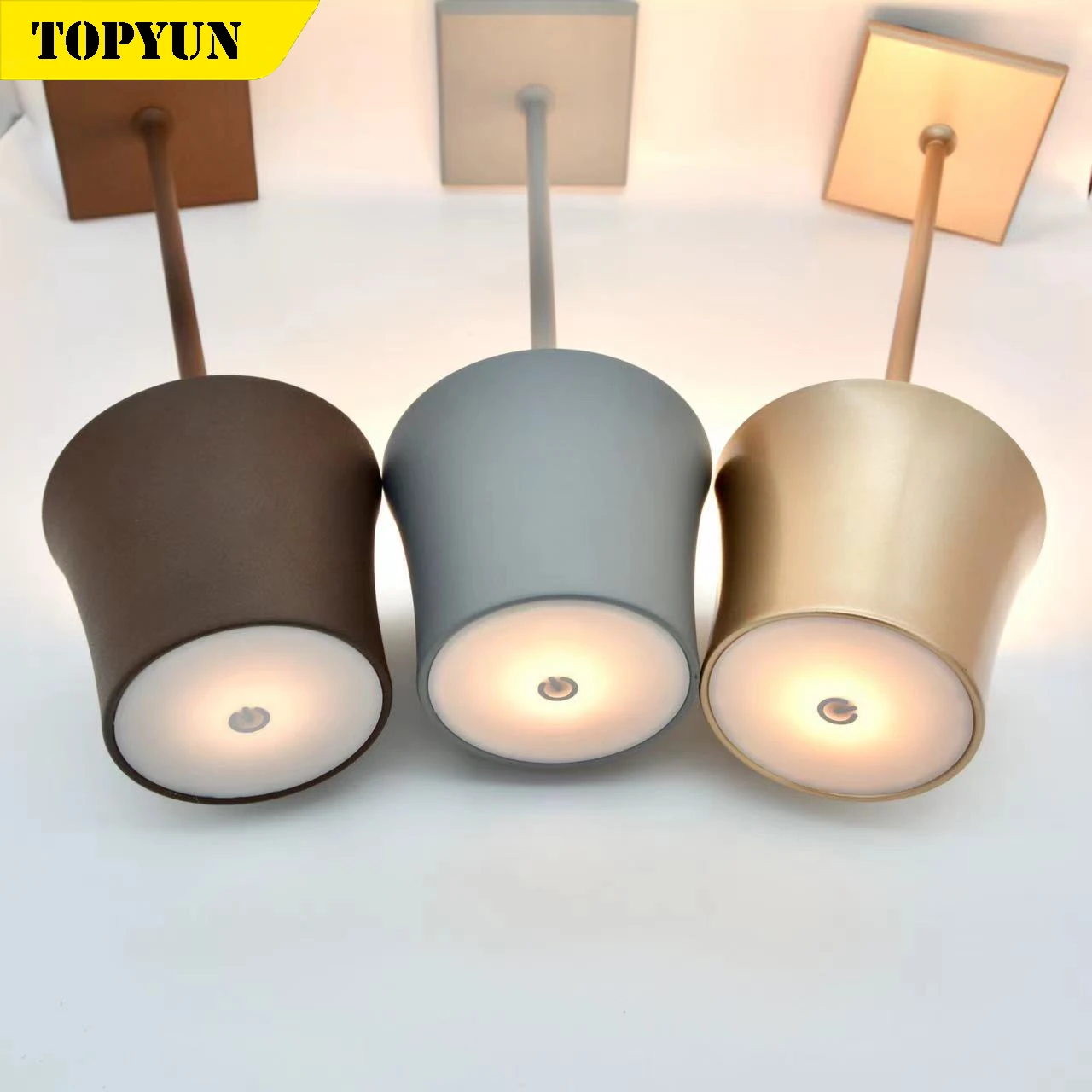 

USB aluminum waterproof rechargeable desk lamp led touch dimming acrylic cordless table lamp for bar living room reading light