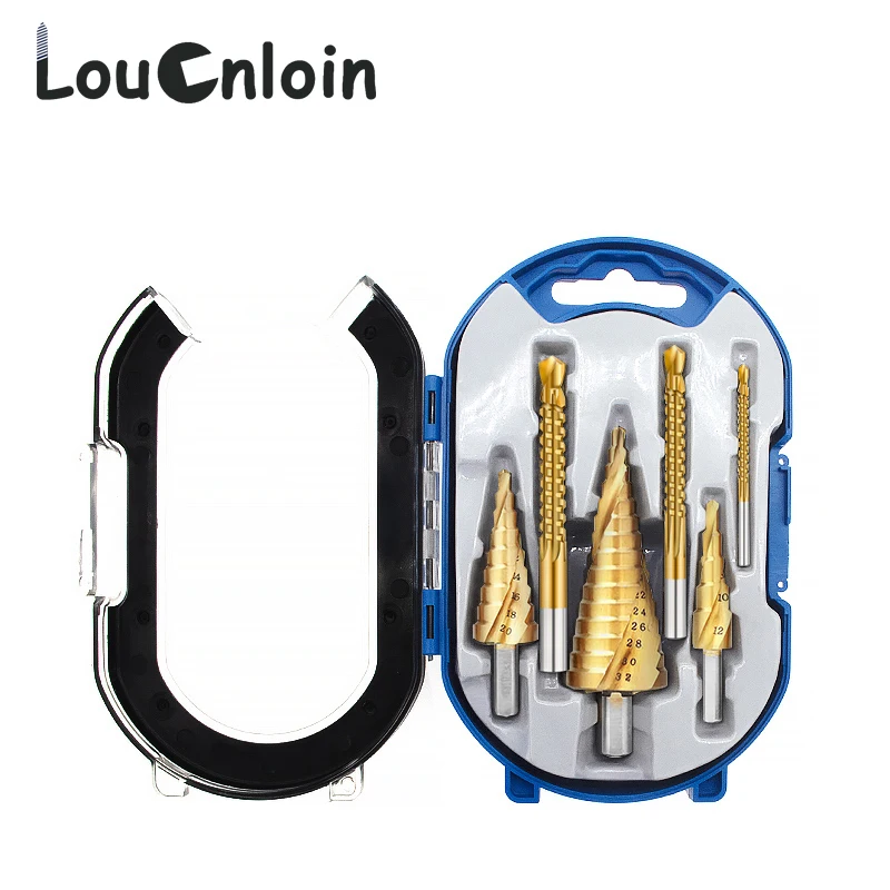 

Сверло из быстрорежущей стали титановое, 4-12 мм, 4-20 мм, 4-32 мм, 6 шт.