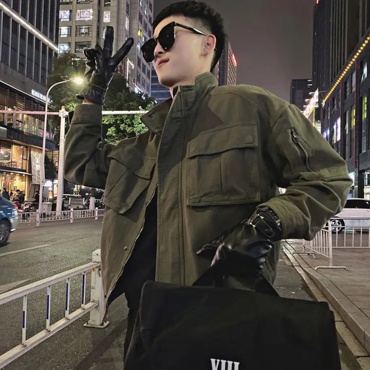

Streetwear Vintage Casual Autumn Motorcycle Jacket Outerwear high fashion 2023 Basic Jacket Coat