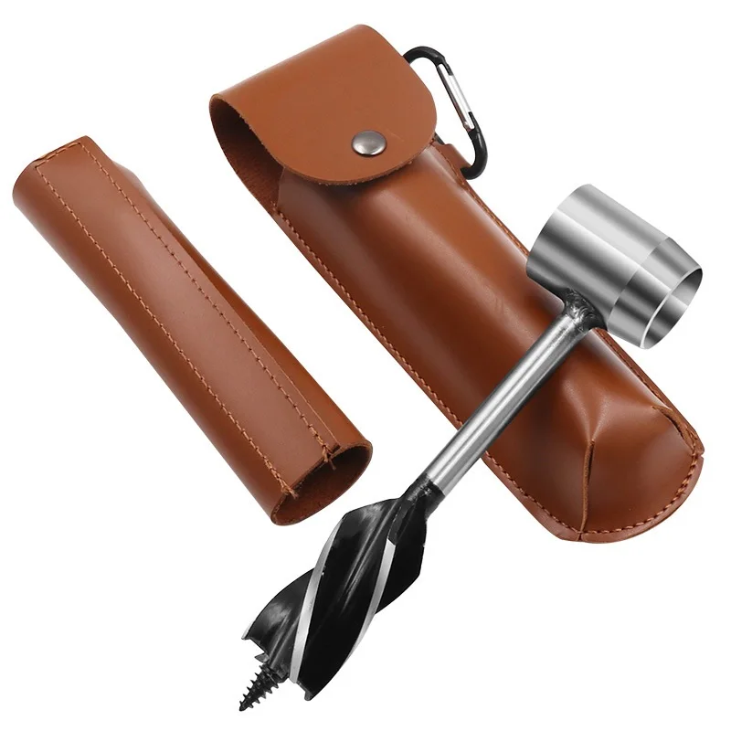 

Woodworking Drill Manual Bushcraft Punch Maker Survival Hole Wrench Outdoor Tool Auger Core Camping Wood Drill Bits