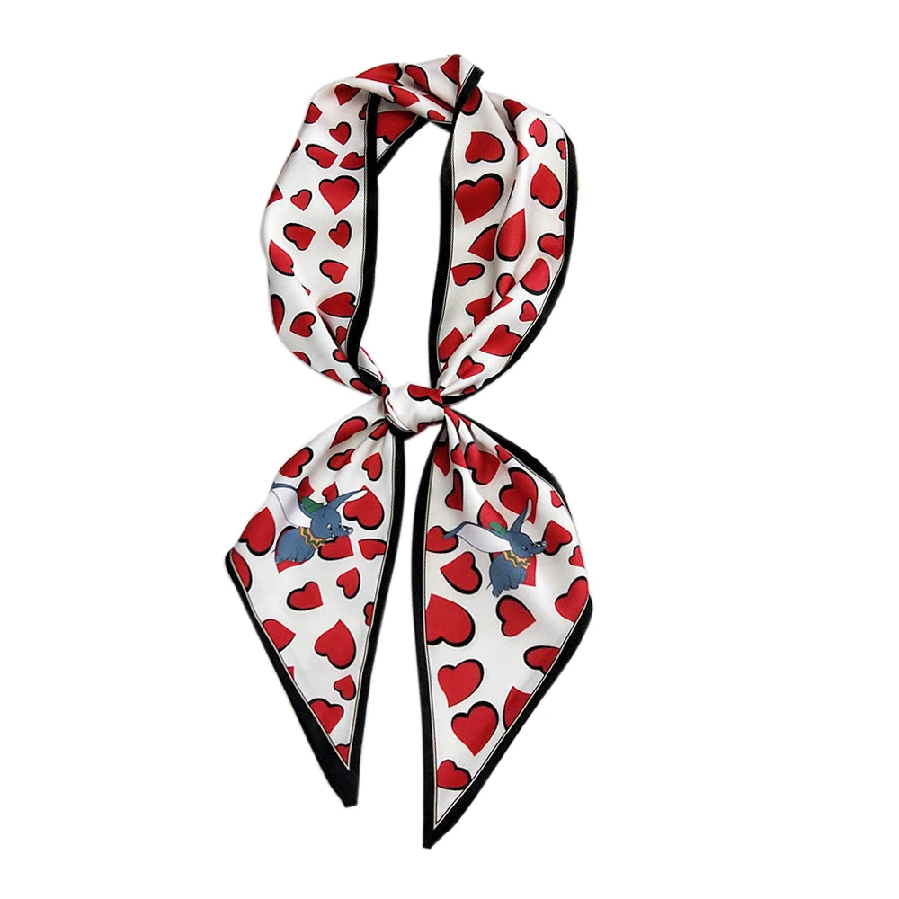 

Luxury Brand Silk Scarf Women Designer Five-star Line Circle Print Long Small Head Navy Blue Beige Red Kerchief Neck Tie