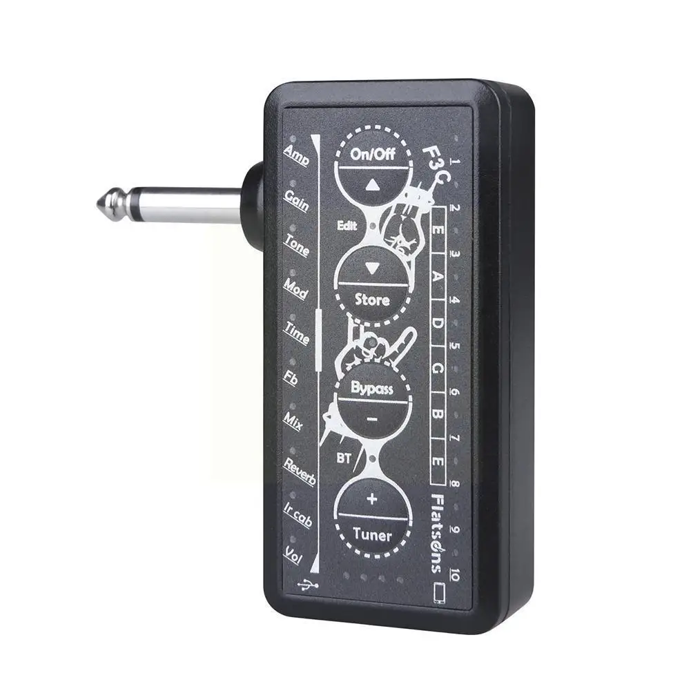 

Guitar Plug Amp Universal Mini Portable Amplifier Speakers Pedal Amplifier Board Acoustic Combo Electric Bass Sound O6e6