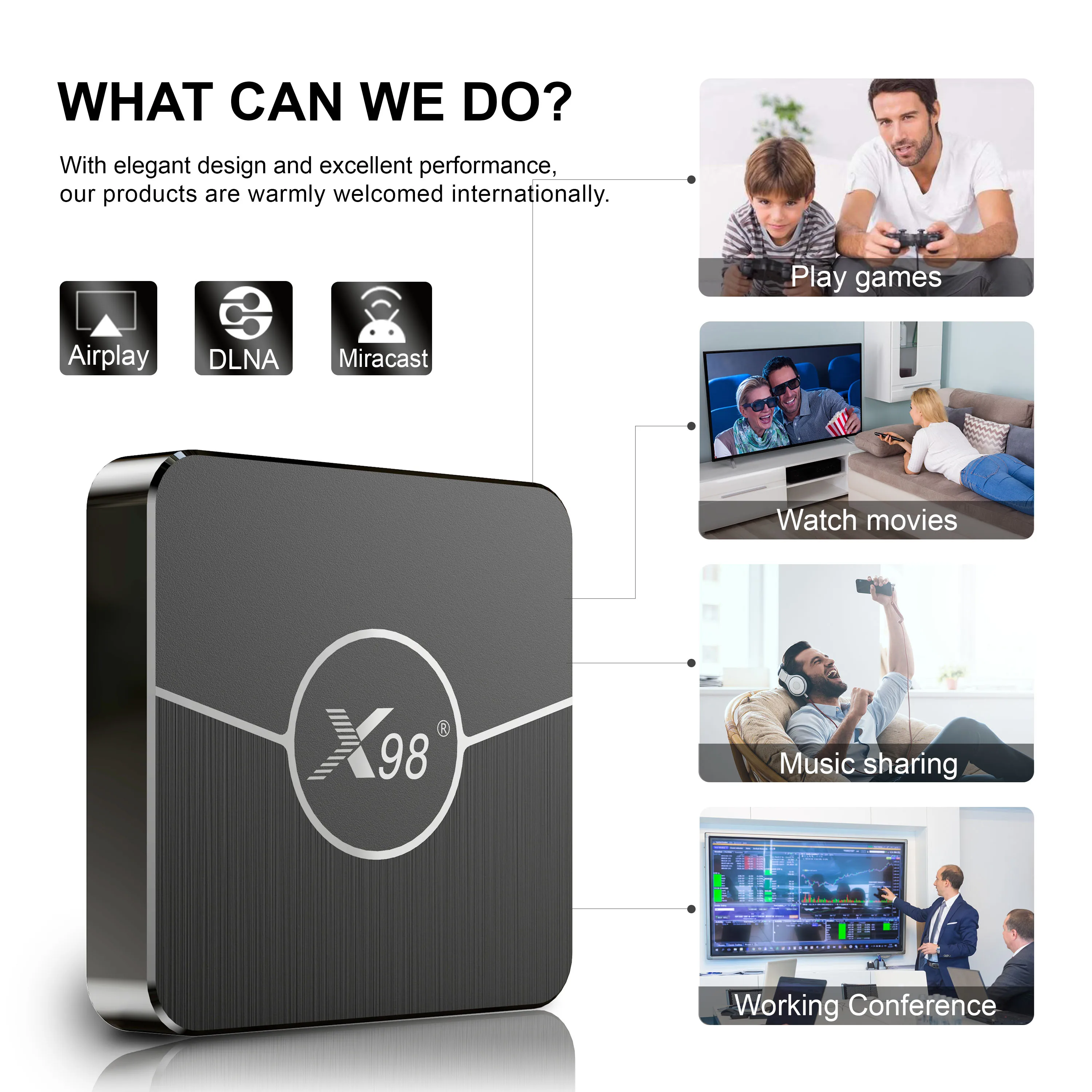 Free Shipping New Design X98 Plus Amlogic S905W2 Android 11 OS Dual Wifi BT Smart OTT TV Box Support Youtube Netflix iptv box |
