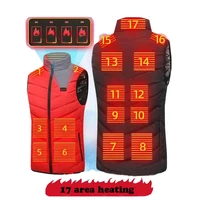 17 heating zones vest electric usb heated jackets by graphene men women warm sportswear coat for camping plus size snow winter