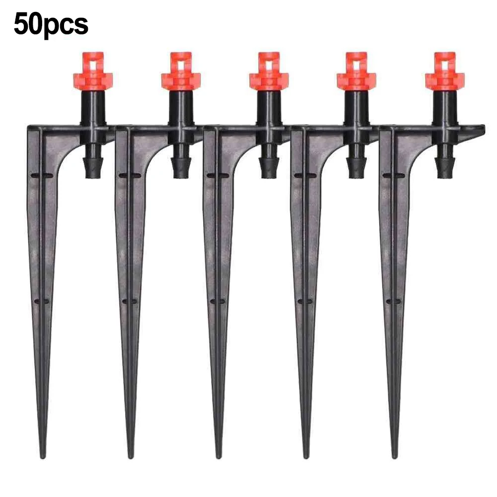 

50PCS 90°/180°/360°/Strip Garden Watering Nozzles Irrigation Spraying Sprinklers Angle Optional Stakes Barbs Screw Connectors