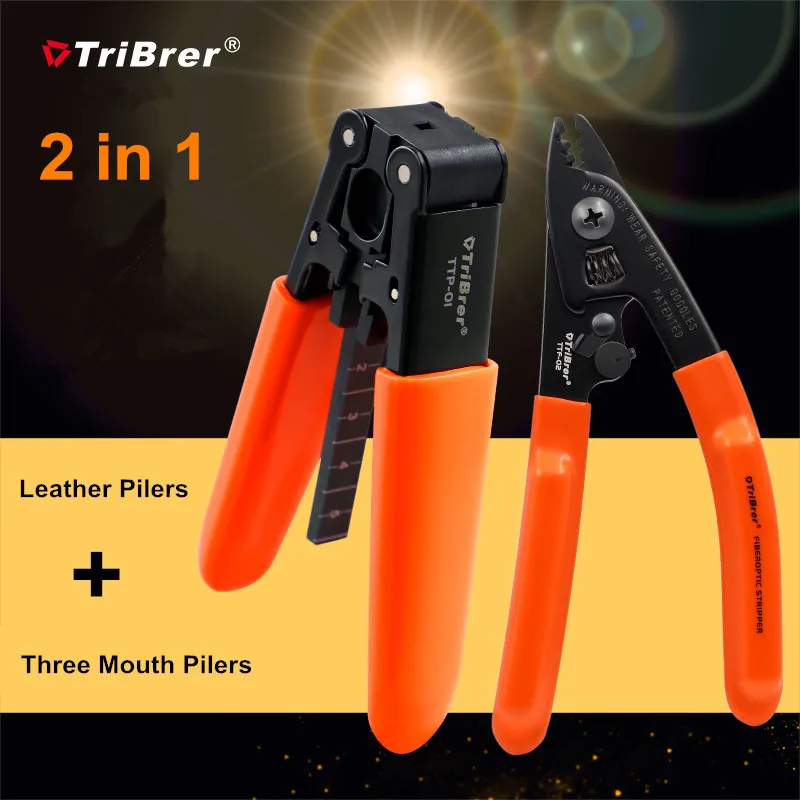 2 IN 1 TriBrer Miller TTP-01 fiber cable stripping pliers TTF-01 Dual-port stripper TTF-02 Three mouth strippers