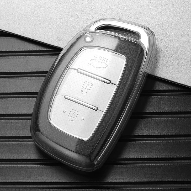Чехол для автомобильного ключа из ТПУ для Hyundai Tucson Sonata Fe Creta ix25 ix35 ix45 i10 i20 i30 i40 Verna Solaris Mistra Elantra Accent