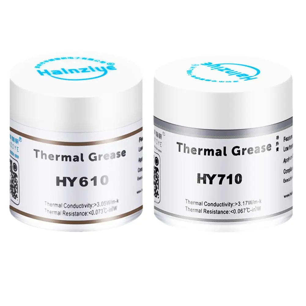 Термопаста m-k HY610/HY710 10gSilicone, Термопаста для радиатора ЦП, графического процессора, чипсета, компьютерного охлаждения, шприц для охлаждения ноутбука, 1,93 вт/м