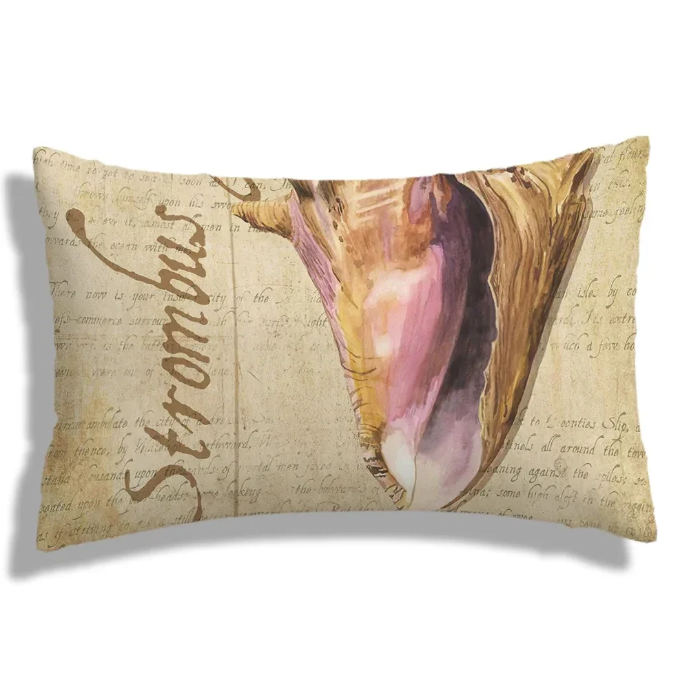 Плюшевая наволочка с принтом в виде краба осьминога и золотого лобстера для