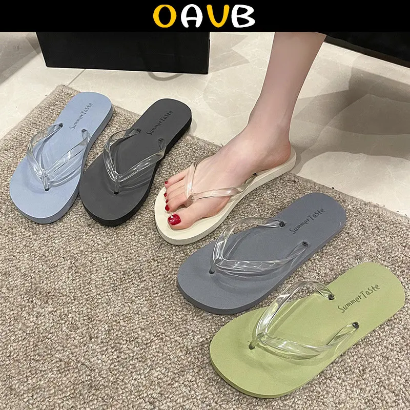 

OAVB Women Shoes High Quality Flip Flops Women Slippers Casual Sandals Concise Female Slipper Outdoor Beach Slides Summer 2023