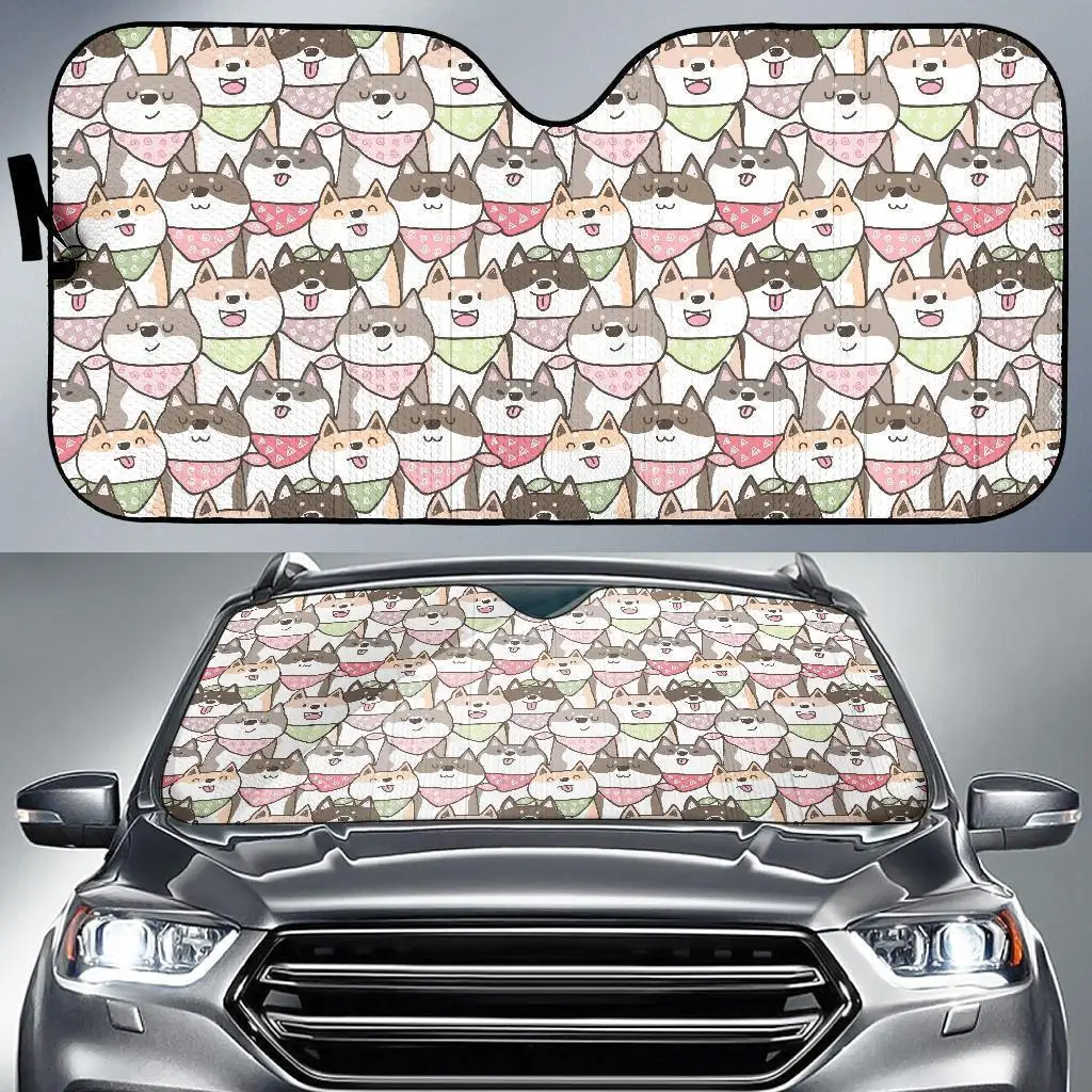 

Shiba Inu Dog Pupppy Print Pattern Auto Sun Shade Car Windshield Window Cover Sunshade