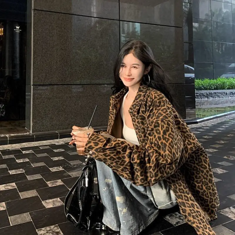 Винтажная свободная рубашка с воротником поло