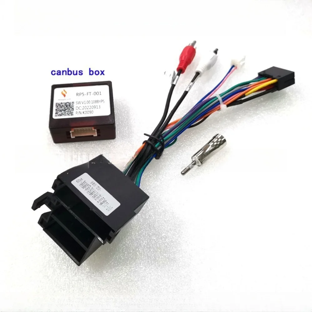 

Простая коробка Canbus RP5-FT-001 для Fiat Bravo 2007-2012 Android 2 Din GPS Автомобильный радиоприемник 16-контактный провод Harnss Кабель питания