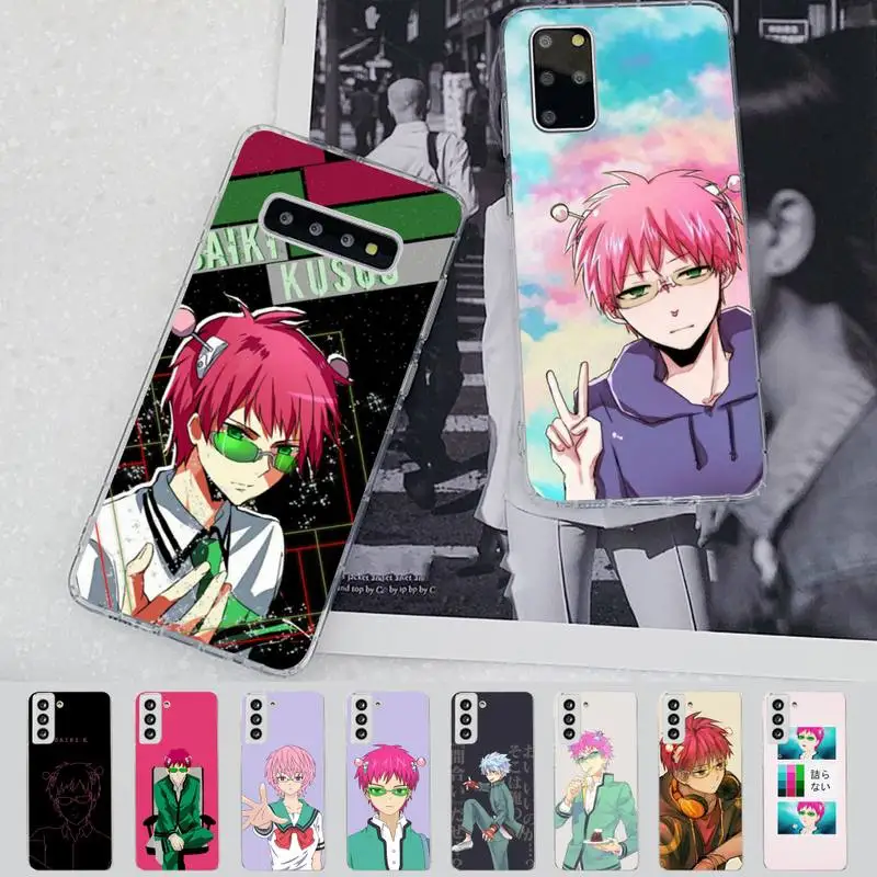 

TOPLBPCS Saiki Kusuo No Psi Nan Phone Case for Samsung S21 A10 for Redmi Note 7 9 for Huawei P30Pro Honor 8X 10i cover