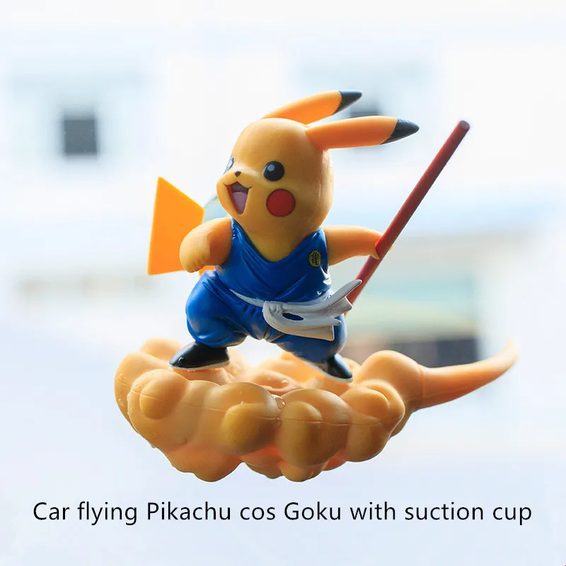 

Pokemon Pikachu COS Monkey King Somersault Cloud Model Doll Car Decoration Ornaments Collection Boxed Hand-Made Children's Gift