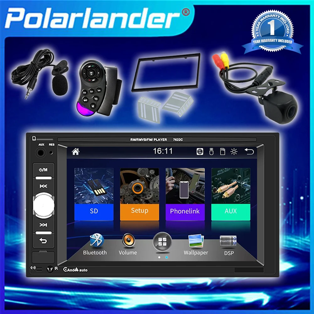 

Автомобильные мультимедийные аксессуары Wince 2 DIN, 7-дюймовый MP5-плеер Carplay, автомобильный емкостный экран Android Bluetooth/USB/AUX/TF Mirror link FM