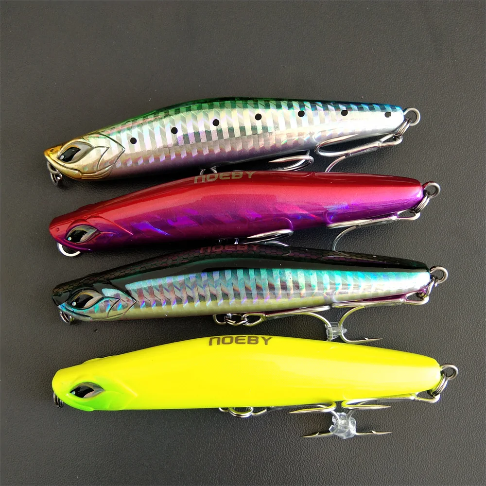

Noeby 4pcs 99mm 36g super casting Top fishing lures hard baits quality professional action penceilbait sinking fishing tackle