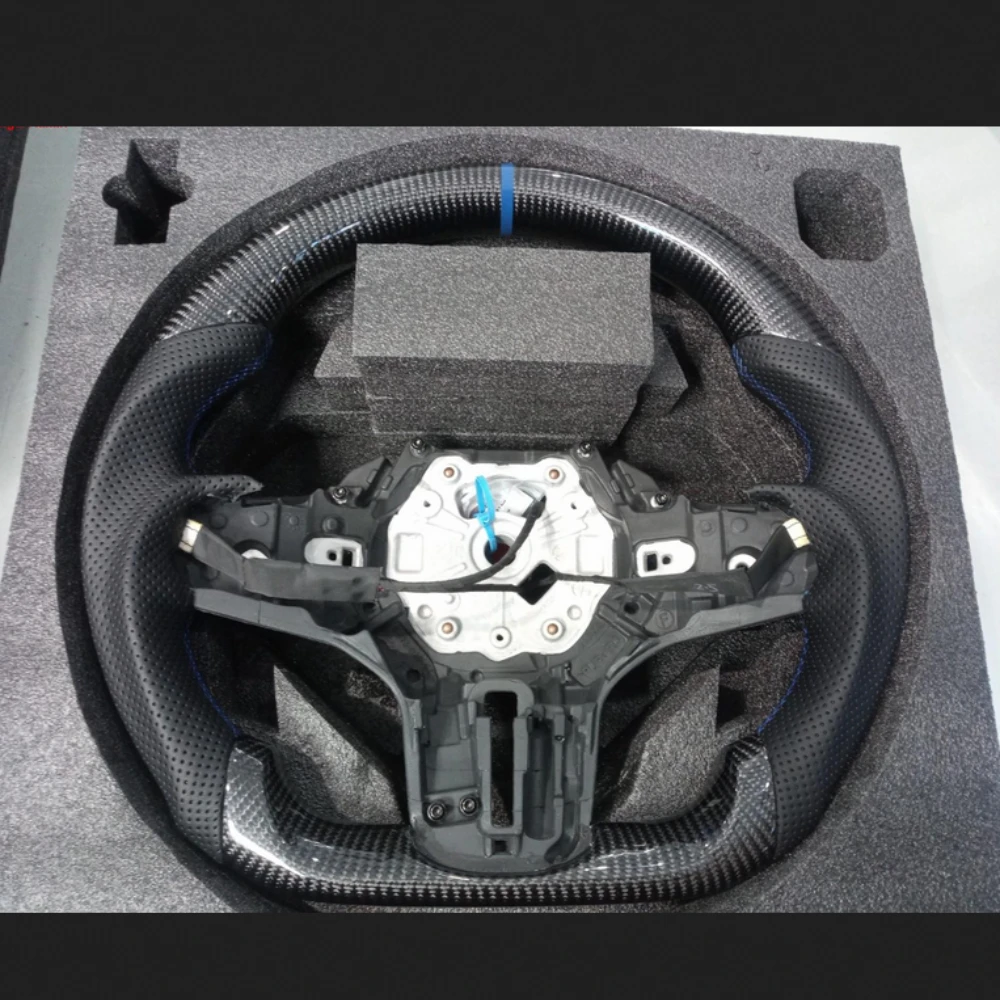 Руль из углеродного волокна для BMW G30 G20 G01 G02 G22 G29 G80 M2 M3 M4 M5 F90 F40 F44 F97 F98 F95 F96 с подогревом колеса