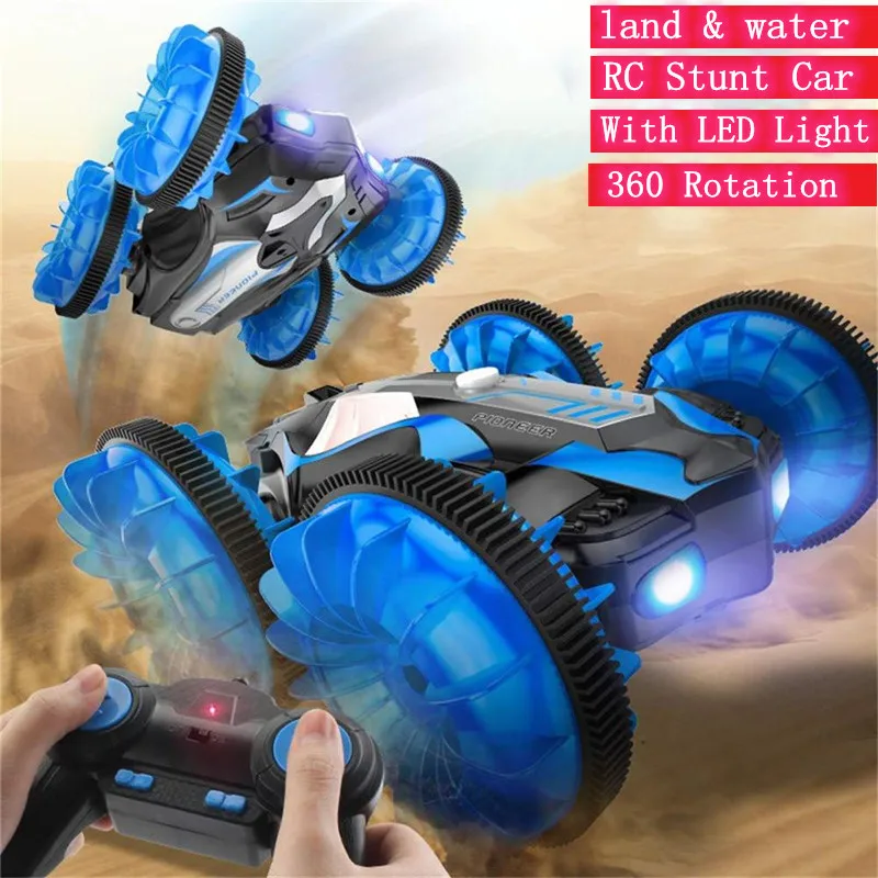 

2023 NEW Remote Control Car Water Land Car Parent-child Interaction Amphibious Stunt Roll Over SUV Waterproof Children's Toy Car