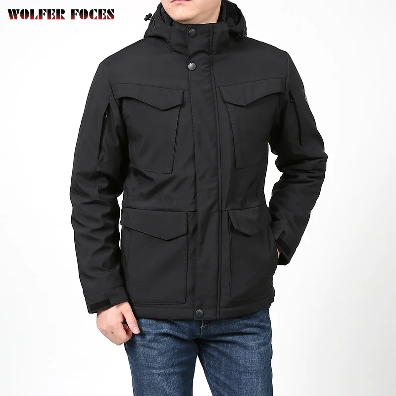 Outdoor Men Clothing Parkas Custom Tactical Jacket Fashionable Bomber Jackets Casual Men's Autumn Winter Waterproof Windbreaker