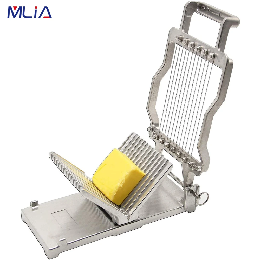 

MLIA Commercial Cheese Slicer 1cm 2cm Stainless Steel Wire Cheese Cutter Butter Cutting Board Machine Making Dessert Blade
